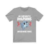 All I Care About Is Dolphins Shirt, Dolphin Lover Shirt, Dolphin Shirt, Funny Dolphin Gift, Boy Girl Shirt Image 3