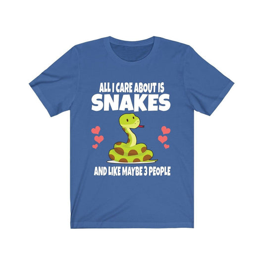 All I care about is snakes funny reptile snake owner lover tee