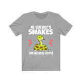 All I Care About Is Snakes Shirt, Snake Lover Shirt, Snake Shirt, Snake Owner Shirt, Snake Lover Gift, Snake Boy Girl T-Shirt Image 3