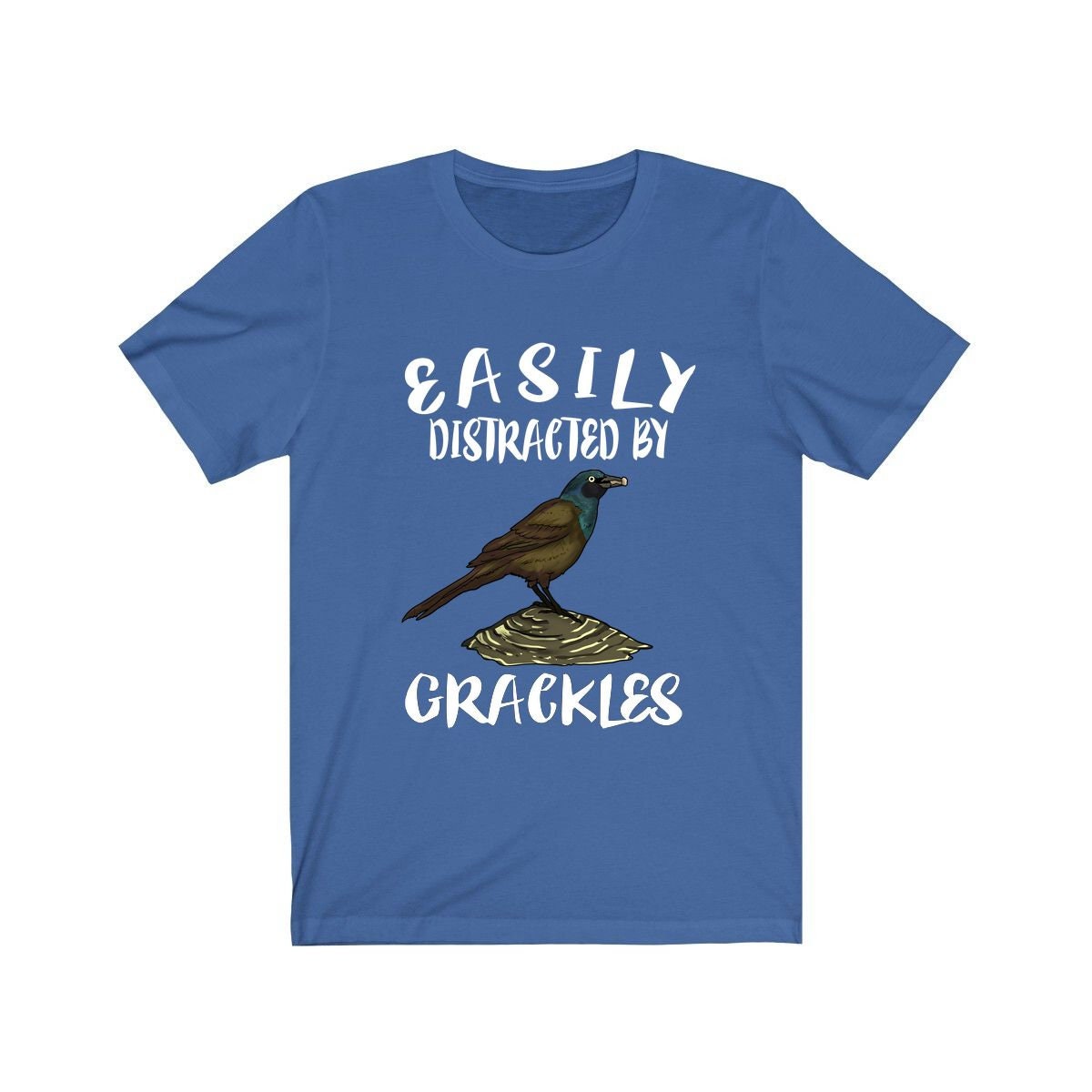 Easily Distracted By Grackles Bird Shirt, Grackle Lover Shirt, Birding Shirt, Bird Gift, Animal Adult Kids T-Shirt Image 2