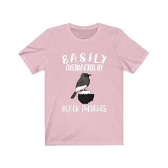 Easily Distracted By Black Phoebes T-Shirt - black phoebe print design