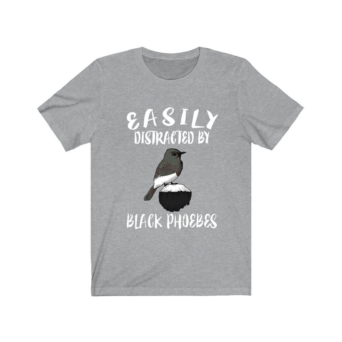 Easily Distracted By Black Phoebes Shirt, Black Phoebe Lover Shirt, Birding Shirt, Bird Lover Gift, Animal Adult Toddler Kids T-Shirt Image 1