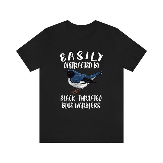 Easily Distracted By Black-Throated Blue Warblers Shirt - warbler print design