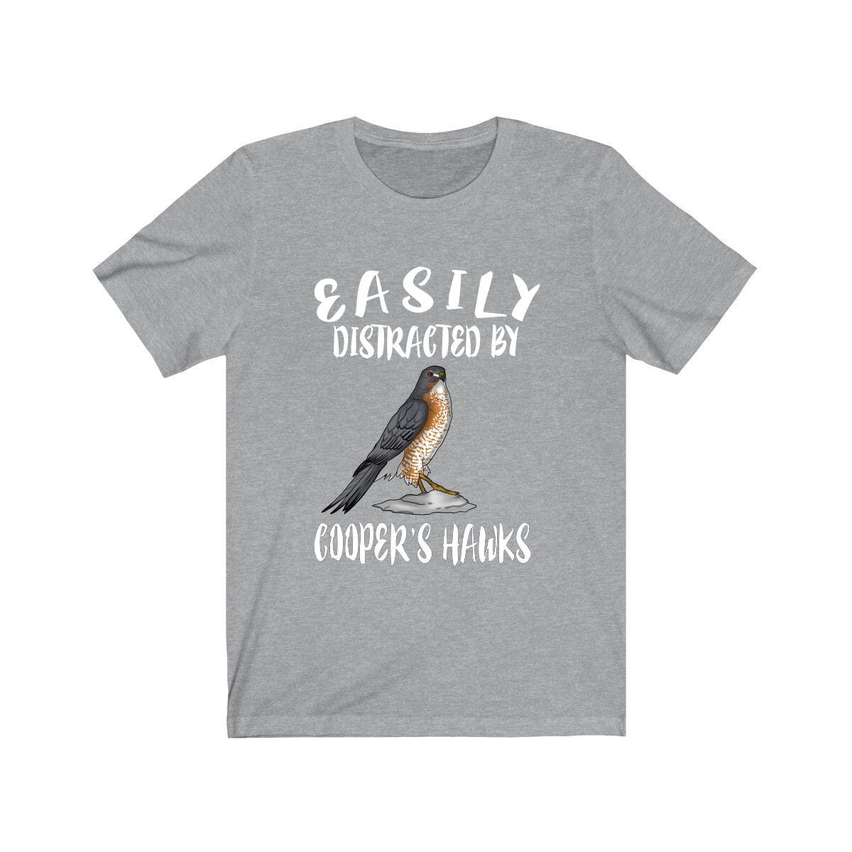 Easily Distracted By Cooper's Hawk Shirt, Hawk Shirt, Hawk Lover Shirt, Birding Shirt, Bird Lover Gift, Animal Gift Image 3