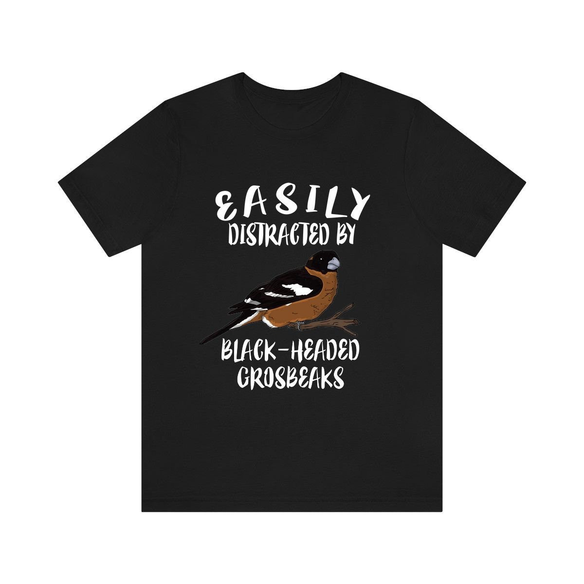 Easily Distracted By Grosbeaks Bird Shirt, Grosbeak Lover Shirt, Bird Shirt, Birding Shirt, Grosbeak Bird Gift, Animal Shirt Image 2