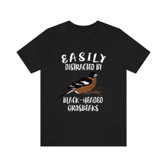 Easily Distracted By Grosbeaks Bird Shirt - grosbeak print design