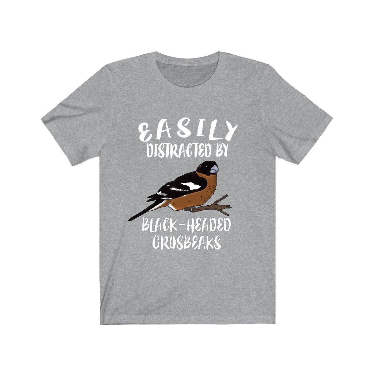 Easily Distracted By Grosbeaks Bird Shirt, Grosbeak Lover Shirt, Bird Shirt, Birding Shirt, Grosbeak Bird Gift, Animal Shirt Image 3