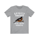 Easily Distracted By Grosbeaks Bird Shirt, Grosbeak Lover Shirt, Bird Shirt, Birding Shirt, Grosbeak Bird Gift, Animal Shirt Image 3