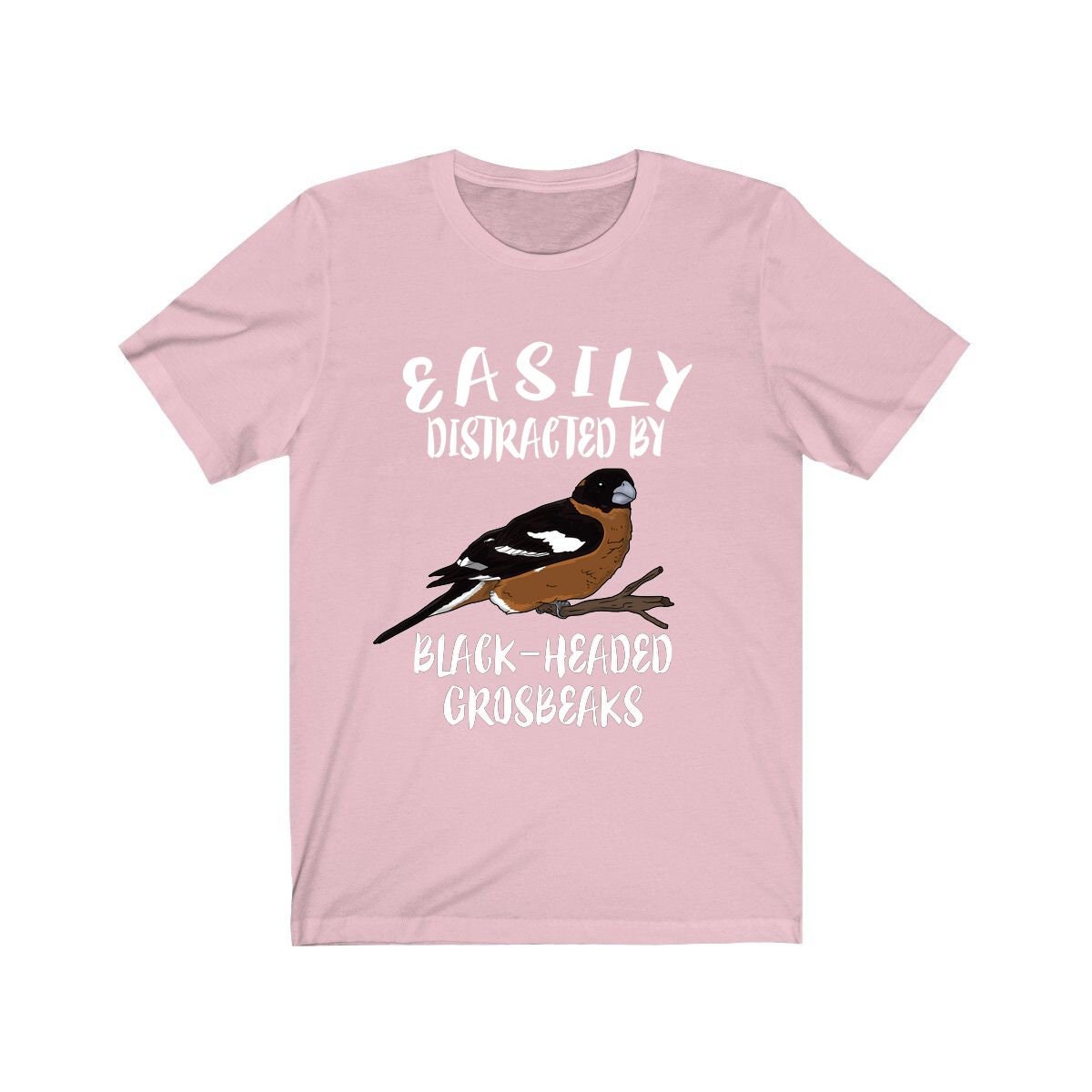 Easily Distracted By Grosbeaks Bird Shirt, Grosbeak Lover Shirt, Bird Shirt, Birding Shirt, Grosbeak Bird Gift, Animal Shirt Image 4