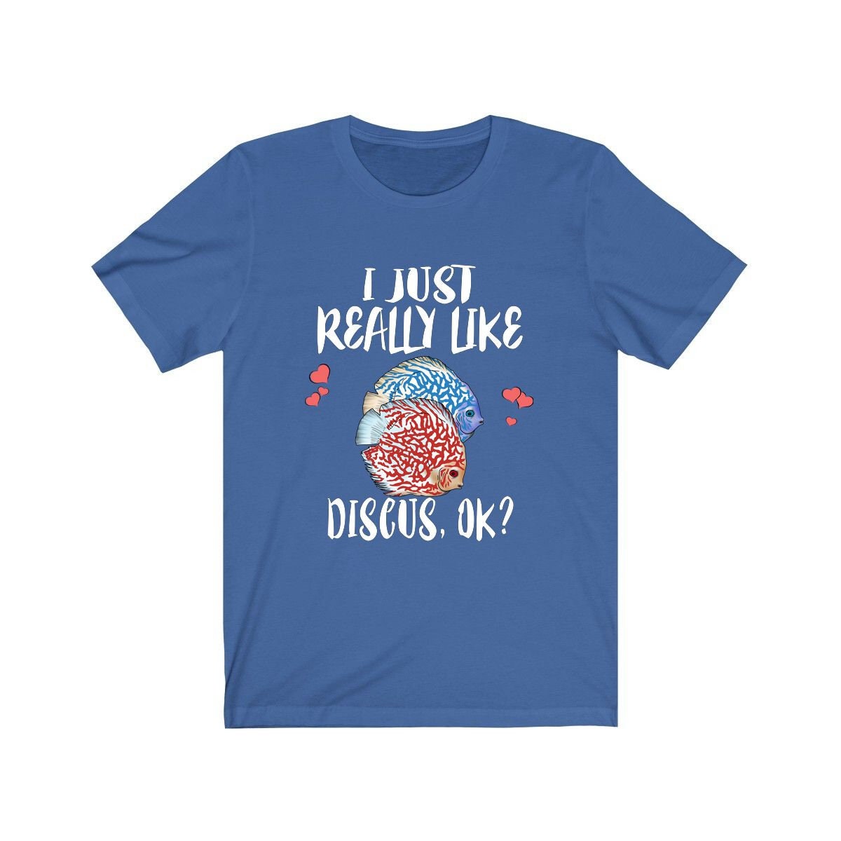 I Just Really Like Discus Ok Fish Shirt, Discus Lover Shirt, Discus Shirt, Discus Lover Gift, Boy Girl Shirt Image 2