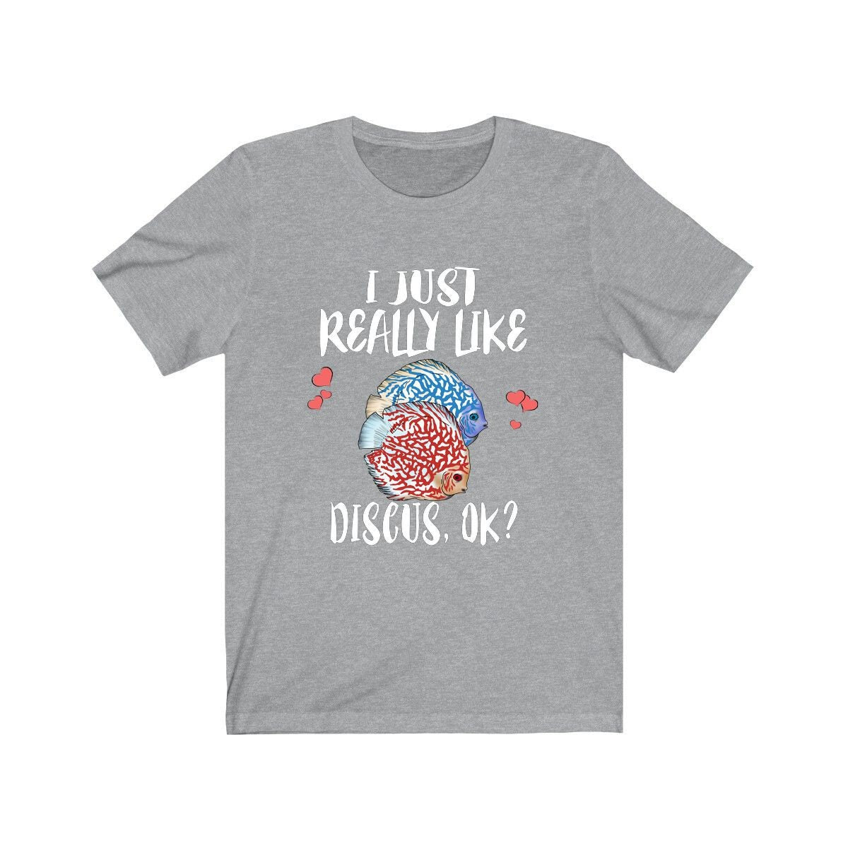 I Just Really Like Discus Ok Fish Shirt, Discus Lover Shirt, Discus Shirt, Discus Lover Gift, Boy Girl Shirt Image 3