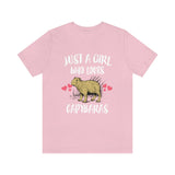 Just A Girl Who Loves Capybaras Shirt, Capybara Lover Shirt, Capybara Lover Gift, Capybara Shirt, Animal Adult Toddler Kids T-Shirt Image 3