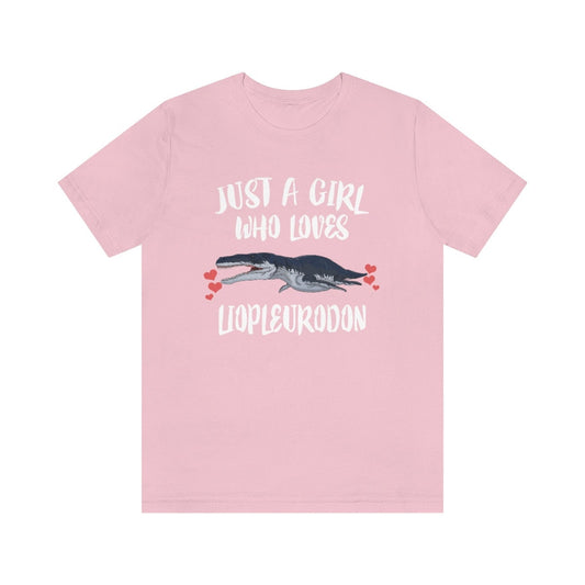 Just A Girl Who Loves Liopleurodon Dinosaur Shirt, Liopleurodon Lover Shirt, Dinosaur Lover Gift, Animal Adult Toddler Kids Gift T-Shirt Image 2