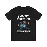 I Just Really Like Dilophosaurus Ok Dinosaurs Shirt, Dilophosaurus Lover Shirt, Dinosaur Lover Gift, Dilophosaurus Dinosaur Gift T-Shirt Image 1