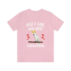 Just A Girl Who Loves Cockatoos Shirt - cockatoo print design