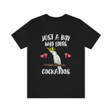 Just A Boy Who Loves Cockatoo Shirt, Cockatoo Lover Shirt, Cockatoo Shirt, Cockatoo Lover Gift, Animal Gift Image 2