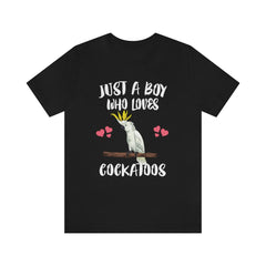 Just A Boy Who Loves Cockatoos Shirt - cockatoo print design