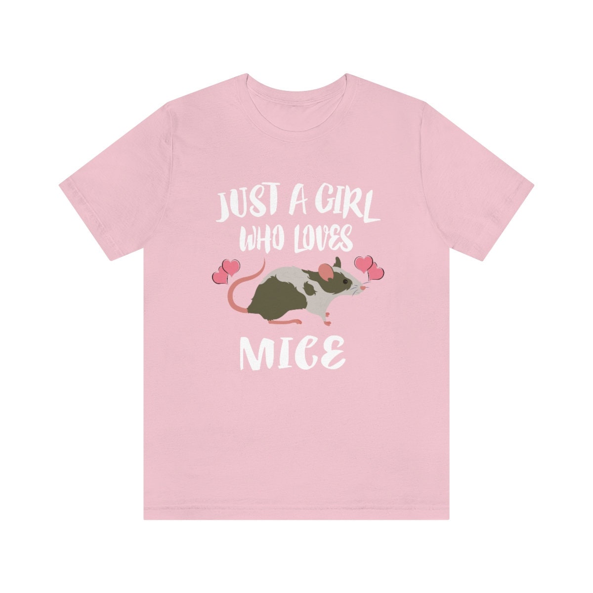 Just A Girl Who Loves Mice Mouse Shirt, Mouse Lover Shirt, Mice Lover Gift, Mouse Tee, Animal Adult Toddler Kids T-Shirt Image 3