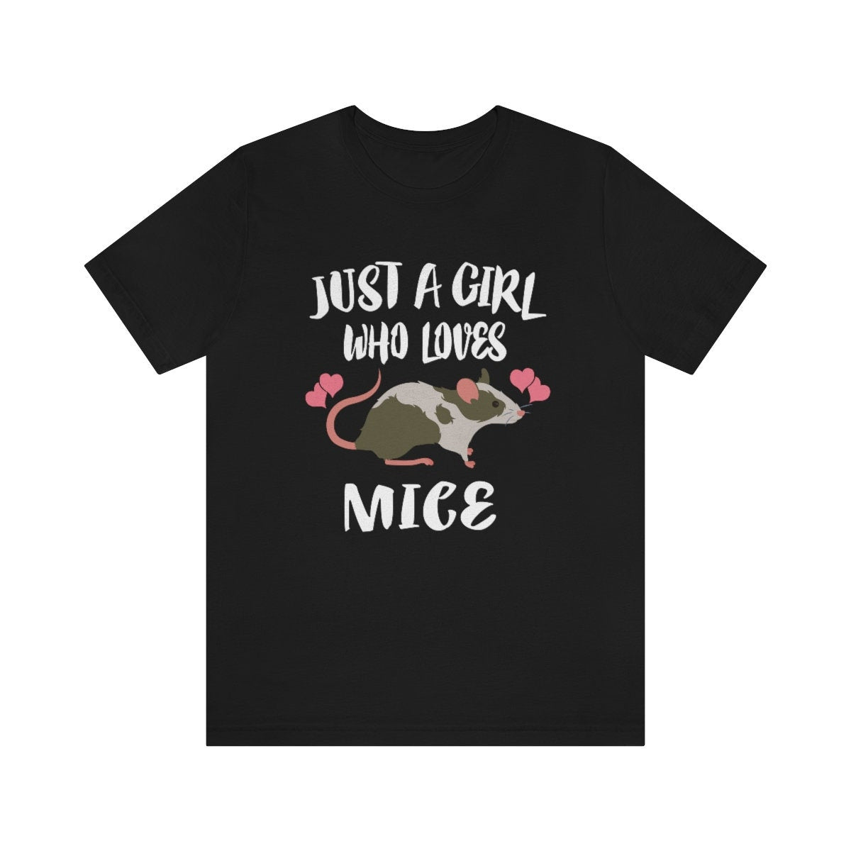 Just A Girl Who Loves Mice Mouse Shirt, Mouse Lover Shirt, Mice Lover Gift, Mouse Tee, Animal Adult Toddler Kids T-Shirt Image 1
