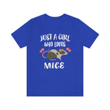Just A Girl Who Loves Mice Mouse Shirt, Mouse Lover Shirt, Mice Lover Gift, Mouse Tee, Animal Adult Toddler Kids T-Shirt Image 4