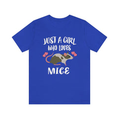 Just A Girl Who Loves Mice Mouse Shirt - mouse print design