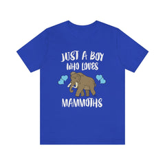 Just A Boy Who Loves Mammoths Shirt - mammoth print design