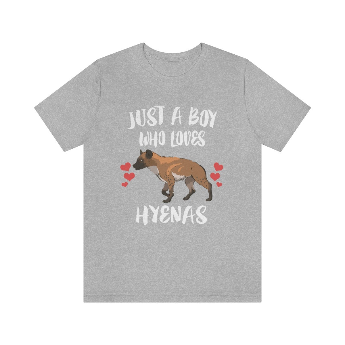 Just A Boy Who Loves Hyenas Shirt, Hyena Lover Shirt, Hyena Lover Gift, Hyena Shirt, Hyena Tee, Animal Adult Kids Image 2