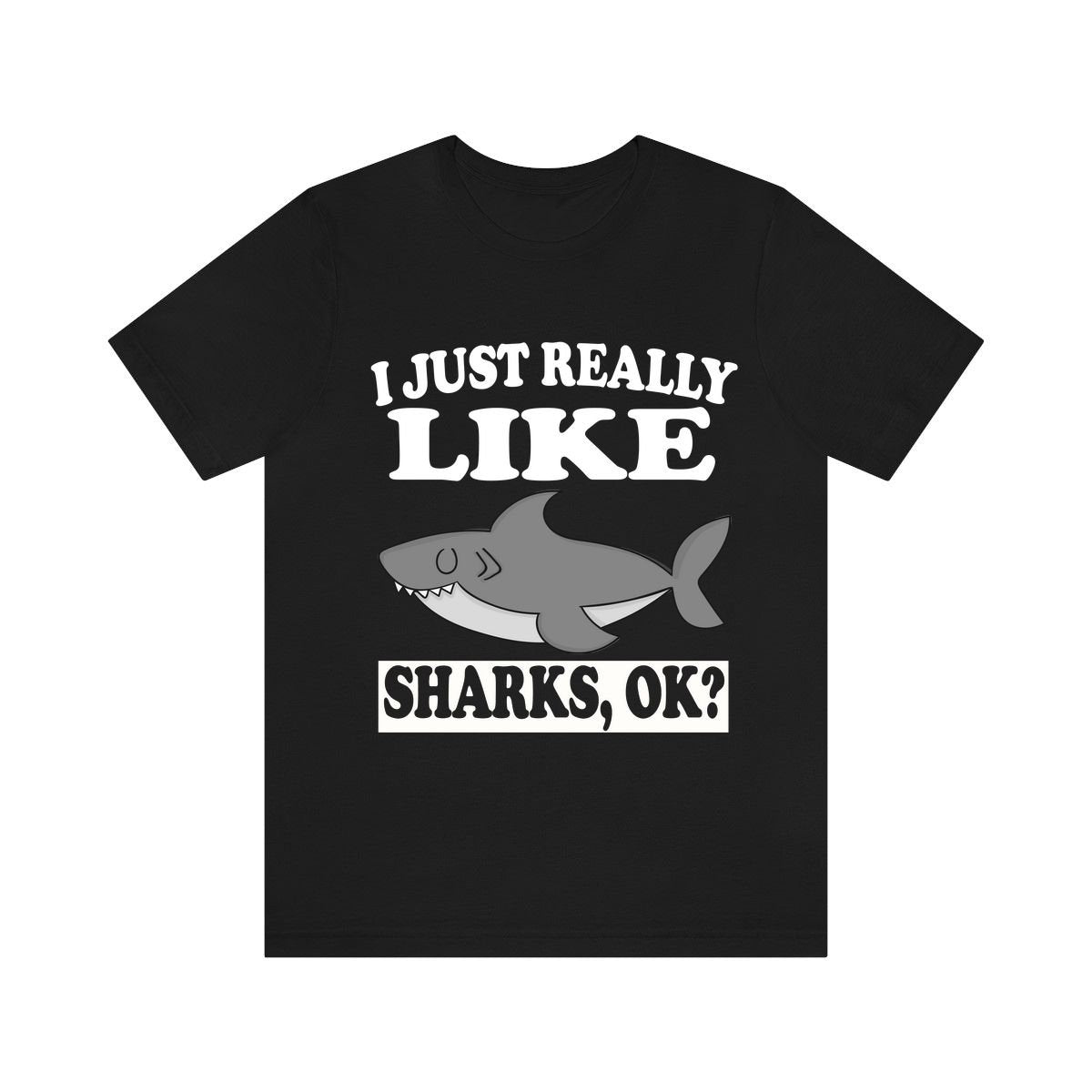 I Just Really Like Sharks Shirt, Shark Lover Shirt, Shark Shirt, Funny Shark Gift, Boy Girl Shirt Image 1