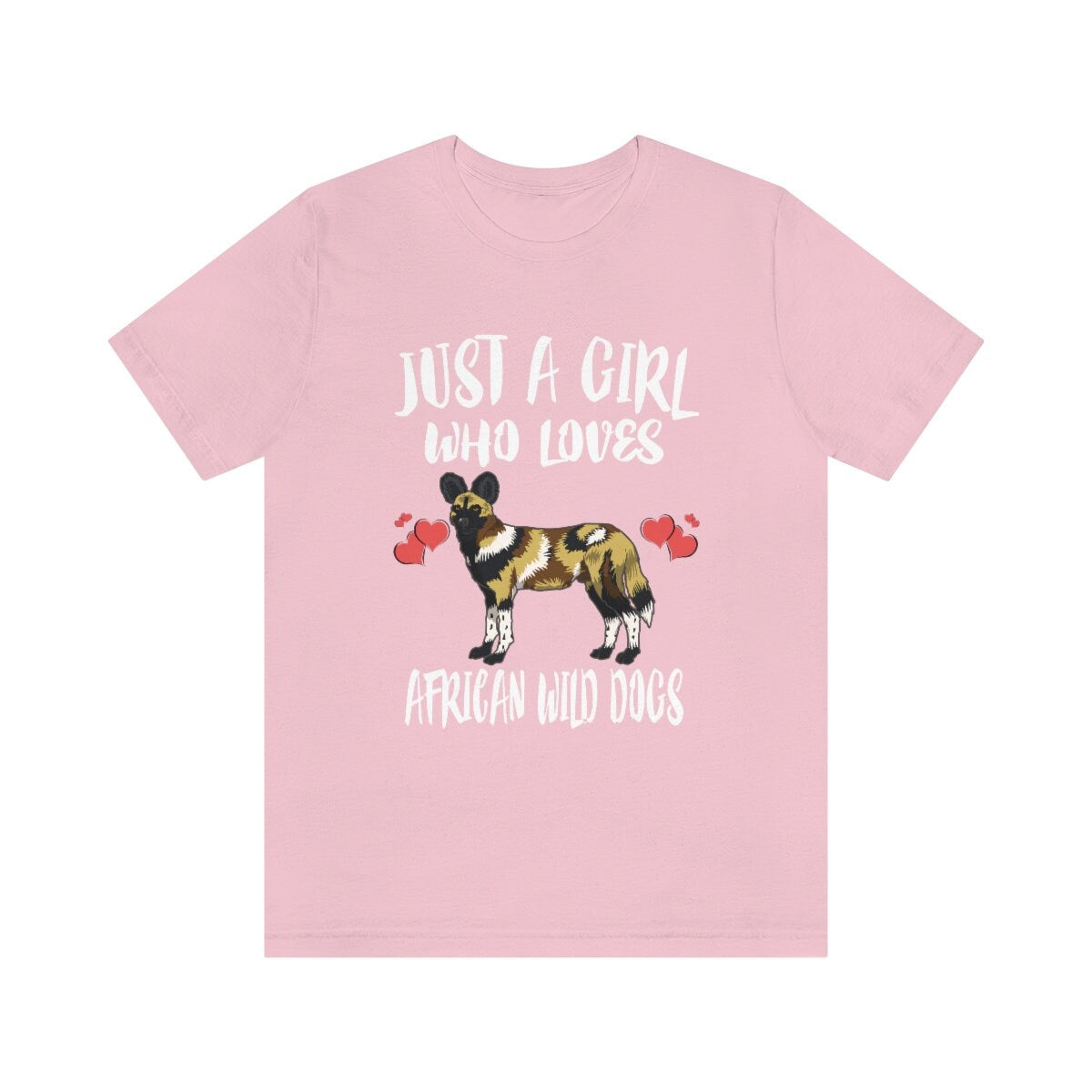 Just A Girl Who Loves African Wild Dogs, African Wild Dog Gift, Dog Lover Shirt, Animal Lover Adult Toddler Infant Kids Gift T-Shirt Image 2