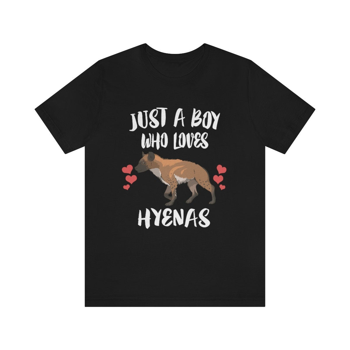 Just A Boy Who Loves Hyenas Shirt, Hyena Lover Shirt, Hyena Lover Gift, Hyena Shirt, Hyena Tee, Animal Adult Kids Image 1