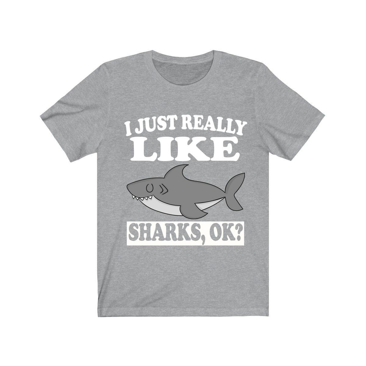 I Just Really Like Sharks Shirt, Shark Lover Shirt, Shark Shirt, Funny Shark Gift, Boy Girl Shirt Image 3