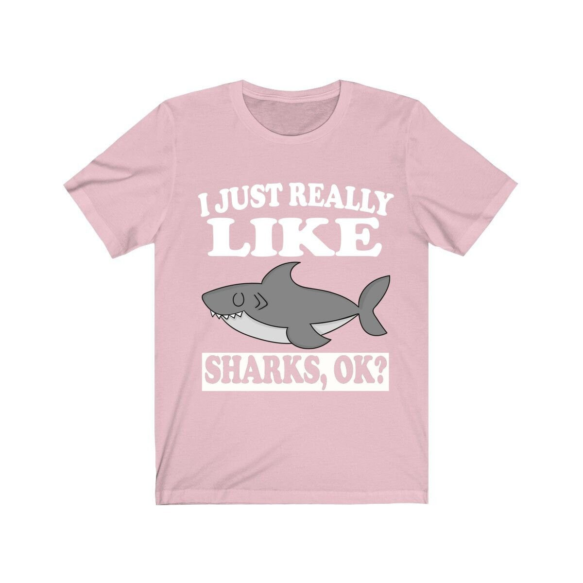 I Just Really Like Sharks Shirt, Shark Lover Shirt, Shark Shirt, Funny Shark Gift, Boy Girl Shirt Image 4