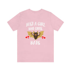 Just a girl who loves bats nocturnal flying chiropteran mammal tee