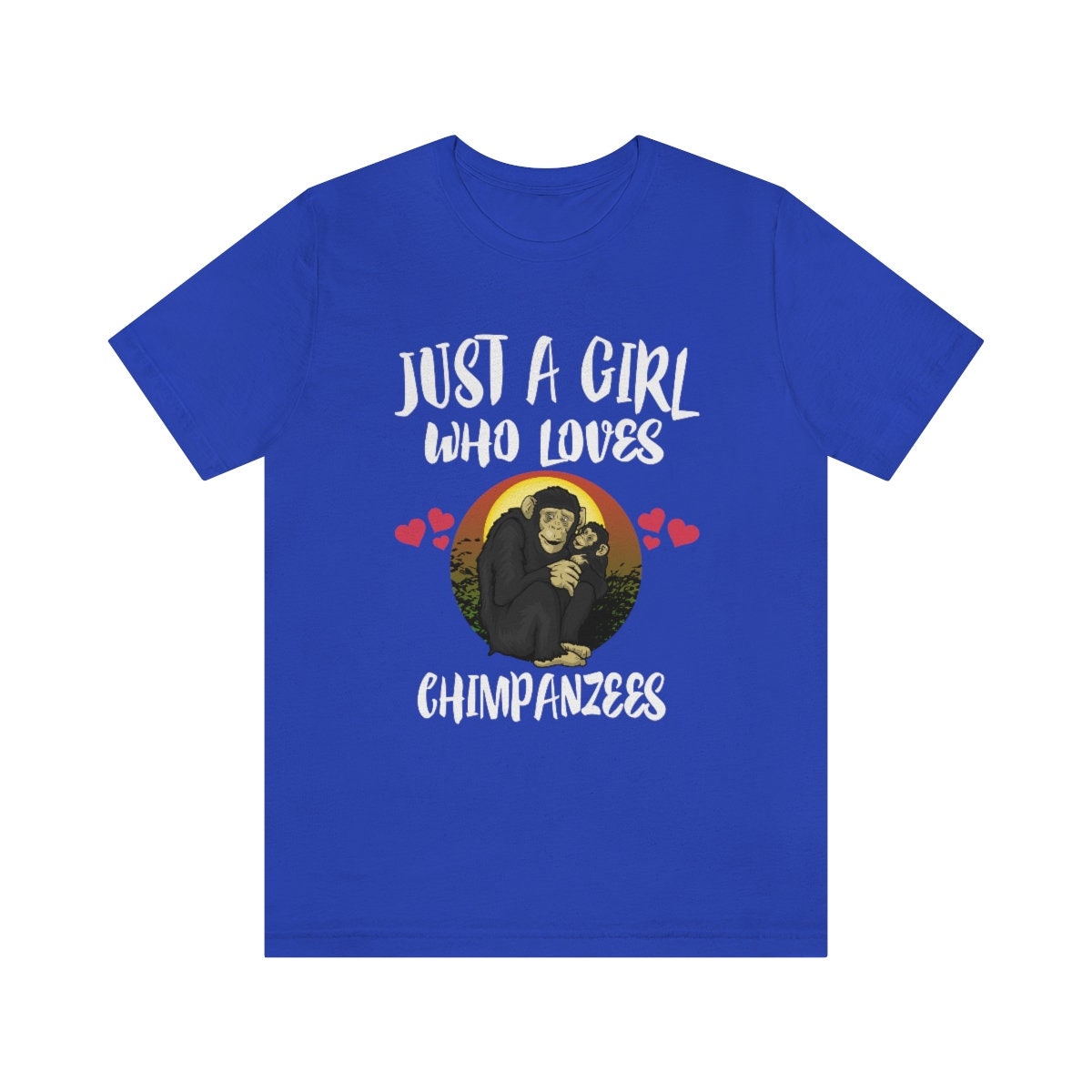 Just A Girl Who Loves Chimpanzees Shirt, Chimpanzee Shirt, Chimpanzee Gift, Chimpanzee Lover, Animal Lover Adult Toddler Kids Gift T-Shirt Image 3