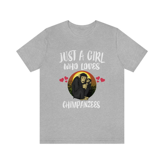 Just A Girl Who Loves Chimpanzees Shirt - chimpanzee print design