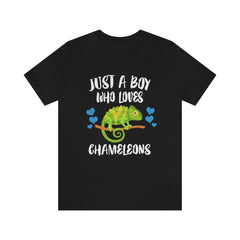 Just A Boy Who Loves Chameleons Shirt - chameleon print design