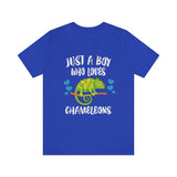 Just A Boy Who Loves Chameleons Shirt, Chameleon Lover Shirt, Chameleon Shirt, Chameleon Owner Gift, Animal Adult Kids T-Shirt Image 4