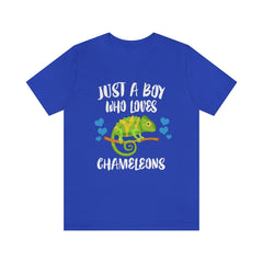 Just A Boy Who Loves Chameleons Shirt - chameleon print design