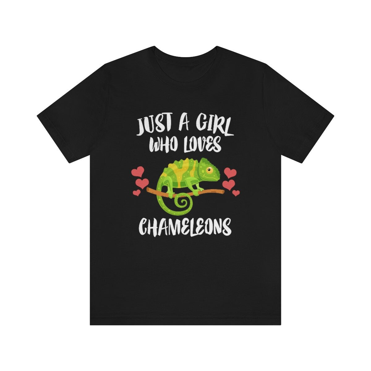 Just A Girl Who Loves Chameleons Shirt, Chameleon Lover Gift, Chameleon Reptile Animal Lover Adult Toddler Infant Kids Gift T-Shirt Image 1