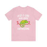 Just A Girl Who Loves Chameleons Shirt, Chameleon Lover Gift, Chameleon Reptile Animal Lover Adult Toddler Infant Kids Gift T-Shirt Image 3