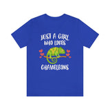 Just A Girl Who Loves Chameleons Shirt, Chameleon Lover Gift, Chameleon Reptile Animal Lover Adult Toddler Infant Kids Gift T-Shirt Image 4