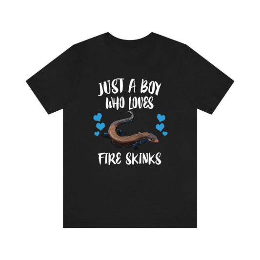 Just A Boy Who Loves Fire Skinks Lizards Shirt - fire skink print design