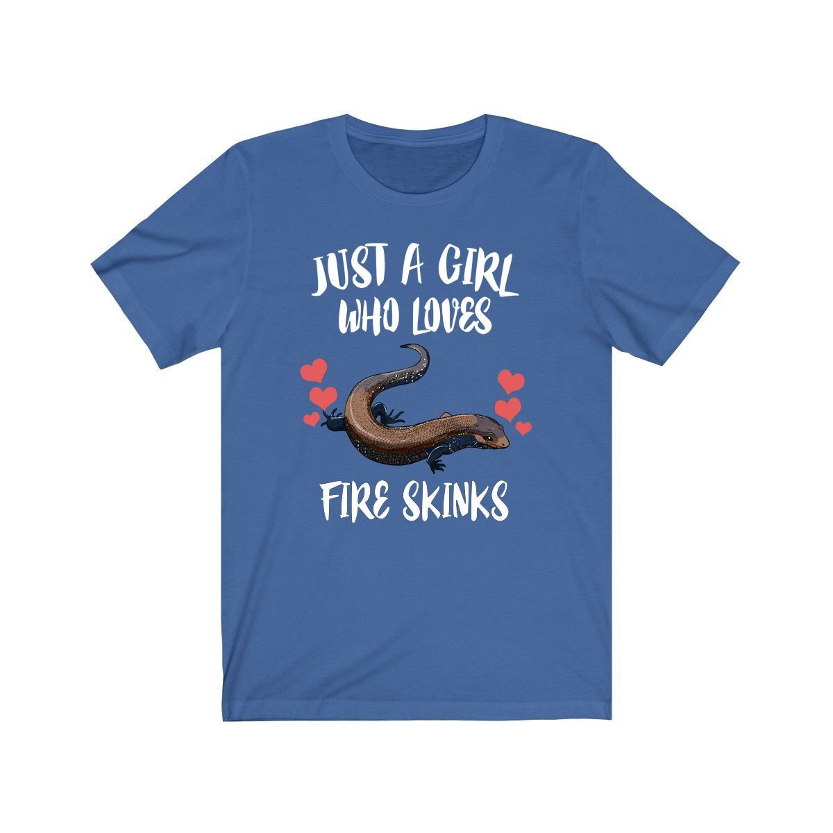 Just A Girl Who Loves Fire Skinks Ok Lizards Shirt, Skink Lizard Lover Shirt, Pet Fire Skink Gift, Lizard Shirt, Adult Kids Animal T-Shirt Image 2