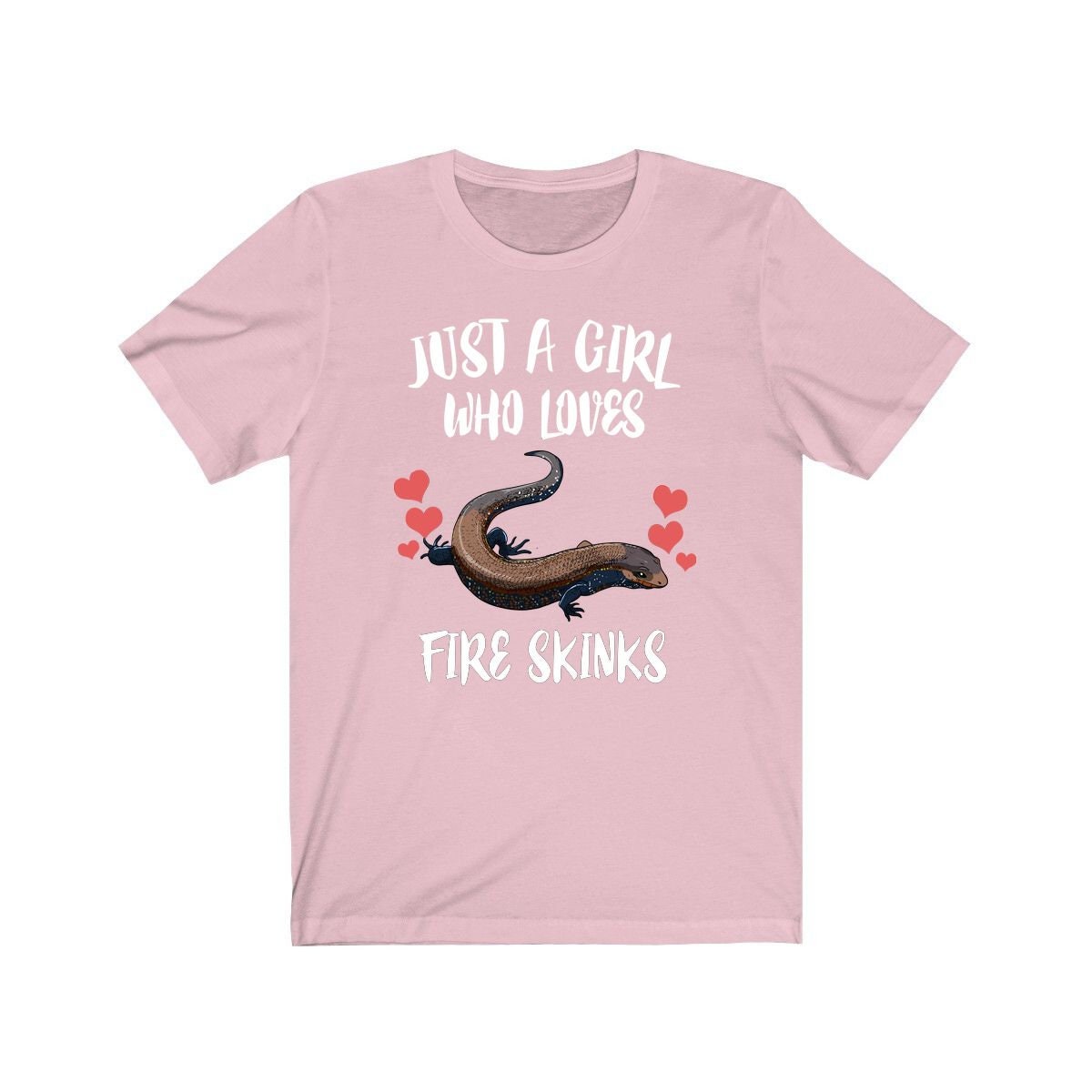 Just A Girl Who Loves Fire Skinks Ok Lizards Shirt, Skink Lizard Lover Shirt, Pet Fire Skink Gift, Lizard Shirt, Adult Kids Animal T-Shirt Image 4
