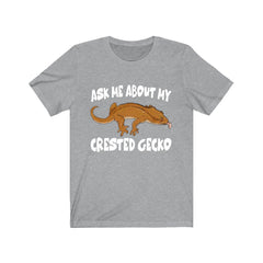 Ask me about crested geckos pet lizard lover tee