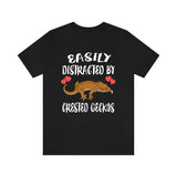 Easily Distracted By Crested Geckos Lizards Shirt, Gecko Lover Shirt, Crested Gecko Gift, Pet Lizard Shirt, Adult Kids Animal T-Shirt Image 1