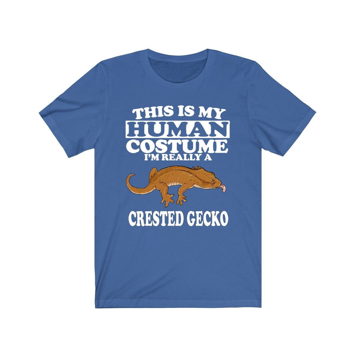 This Is My Human Costume I'm A Crested Gecko Lizard Shirt, Gecko Lover Shirt, Crested Gecko Gift, Pet Lizard Shirt, Animal T-Shirt Image 2