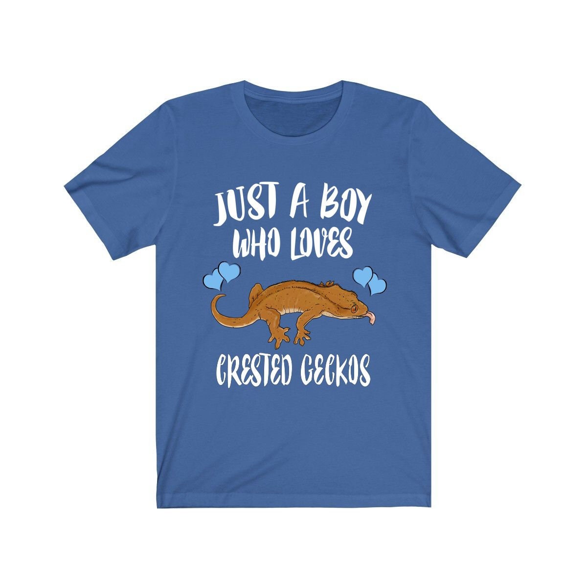 Just A Boy Who Loves Crested Geckos Lizards Shirt, Gecko Lover Shirt, Crested Gecko Gift, Pet Lizard Shirt, Adult Kids Animal T-Shirt Image 2