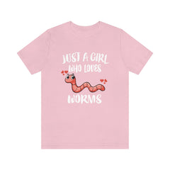 Worm T-Shirt for Girls - worm print design