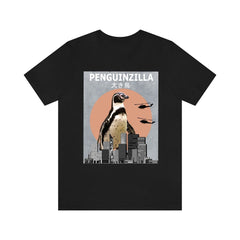 Penguinzilla funny Antarctic seabird penguin lover tee